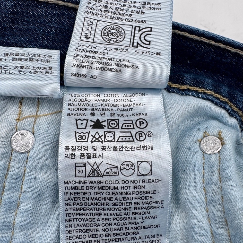 EUC Levis 559 Relaxed Straight Jeans Mens 38x32 Dark‎ Wash Denim 559-0202 - Picture 6 of 9